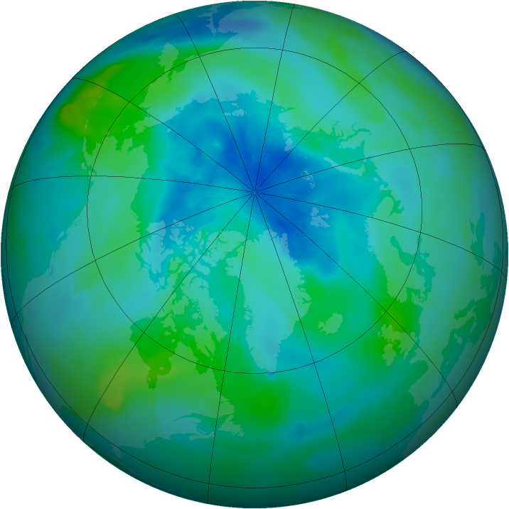 Arctic ozone map for 18 September 2012